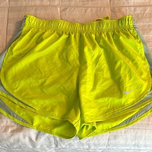 Nike Women's Bright Yellow Athletic Shorts
